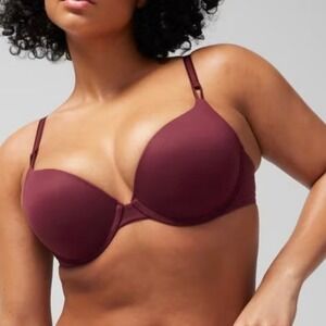 Soma Embraceable Tailored Push Up Bra 36C‎ Burgundy NWT